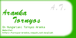 aranka tornyos business card